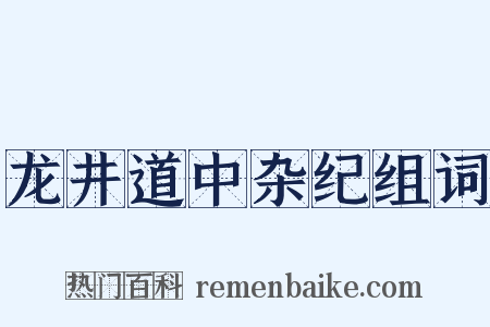 龙井道中杂纪组词是什么意思的图片
